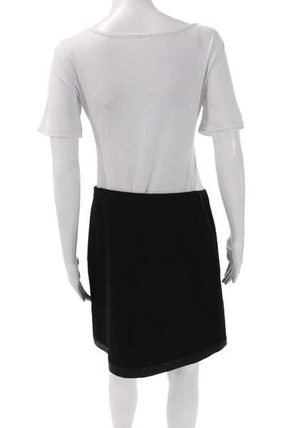 Ralph Lauren Black Label Womens Wrap Skirt Short Black Polyester Zip Size S
