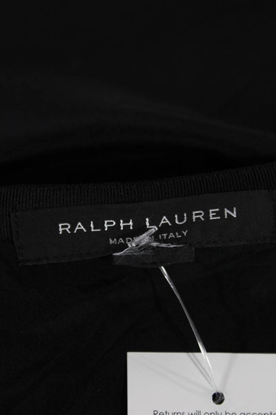 Ralph Lauren Black Label Womens Wrap Skirt Short Black Polyester Zip Size S
