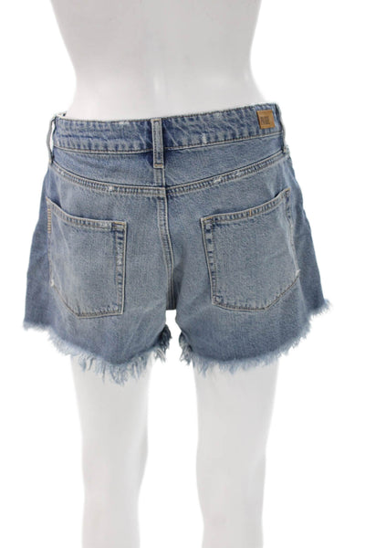 Paige Womens Blue Cut-Off Shorts Size 27