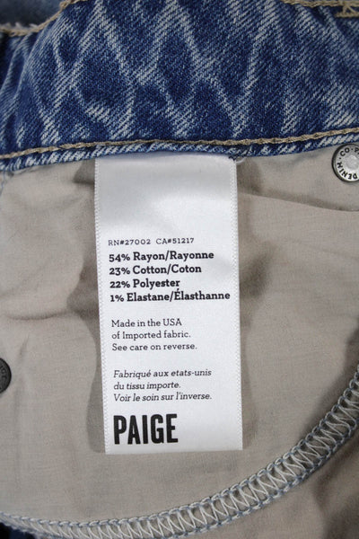 Paige Womens Blue Cut-Off Shorts Size 27