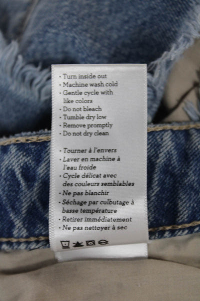 Paige Womens Blue Cut-Off Shorts Size 27