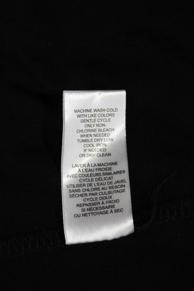 Industry Women Basic T-Shirt Black Cotton Round Neck Short Sleeve Size S Petite