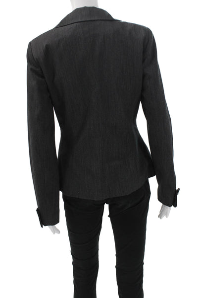 Sottomarino Women Basic Jacket Gray Herringbone Button Size 46