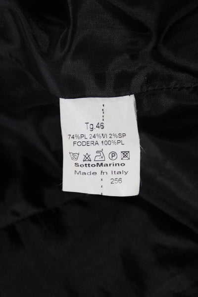 Sottomarino Women Basic Jacket Gray Herringbone Button Size 46