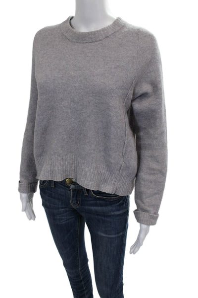 3.1 Phillip Lim Womens Pullover Sweater Gray Polyamide Size M