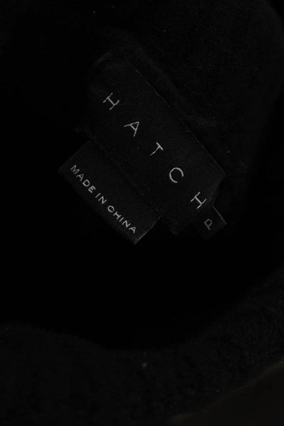 Hatch Womens Merino Wool Turtleneck Pullover Sweater Black Size 0P