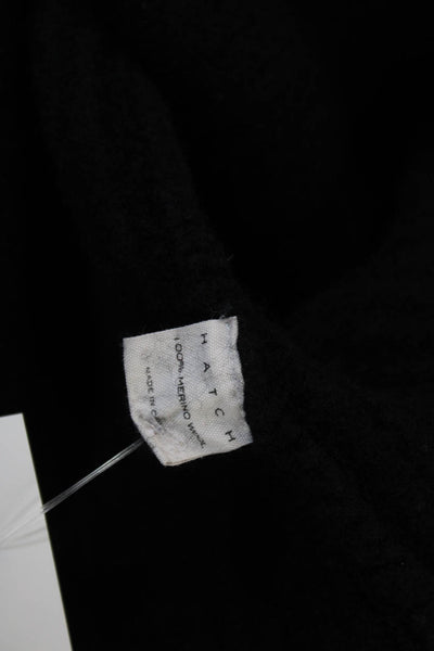 Hatch Womens Merino Wool Turtleneck Pullover Sweater Black Size 0P
