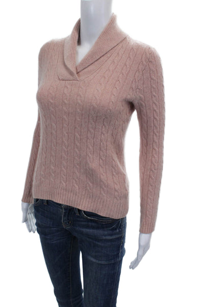 Lauren by Ralph Lauren Womens Cashmere Collared Pullover Sweater Pink Size XS