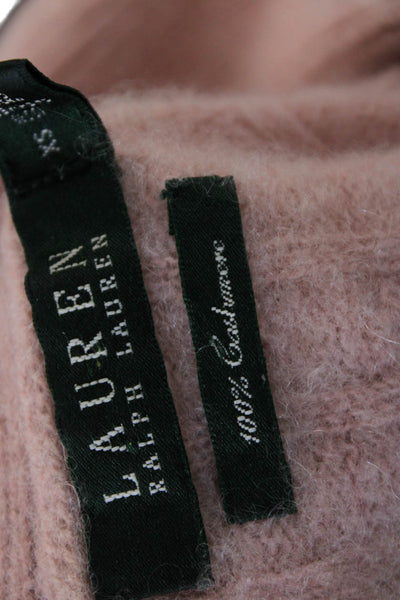 Lauren by Ralph Lauren Womens Cashmere Collared Pullover Sweater Pink Size XS