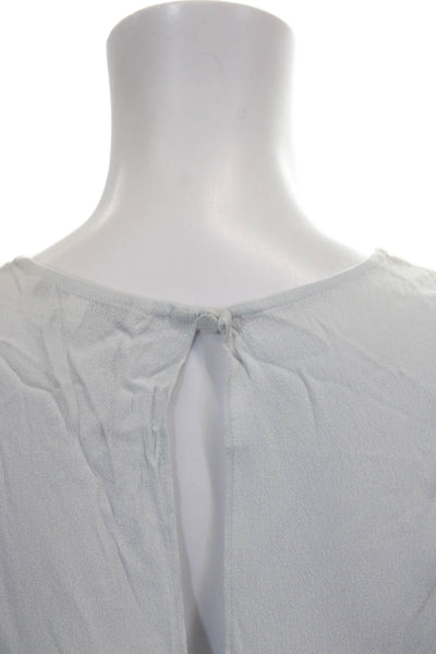 Rebecca Minkoff Womens Blue Short Sleeve Blouse Size XS