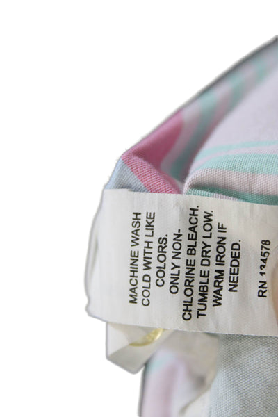 Vineyard Vines Men's Short Sleeves Button Down Multicolor Striped Shirt Size 2XL