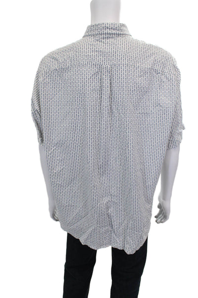Vineyard Vines Mens Button Down Short Sleeve Cotton Graphic Shirt Size 2XL