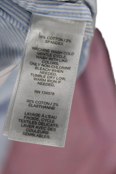 Vineyard Vines Mens Button-Down Shirt Long Sleeve Striped Blue Cotton Size 2XL