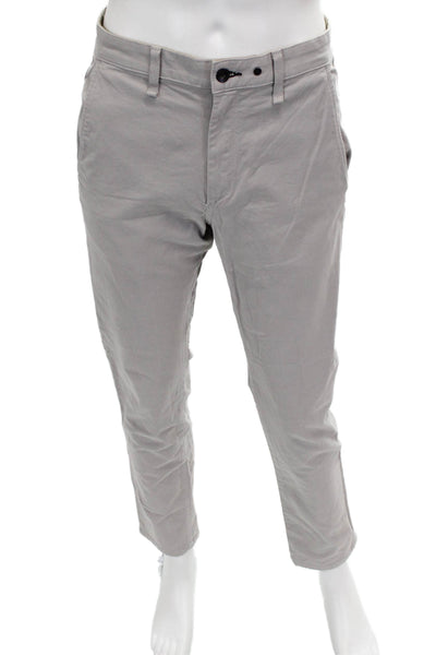 Rag & Bone Mens Gray Cotton Chinos Button Fly Size 31
