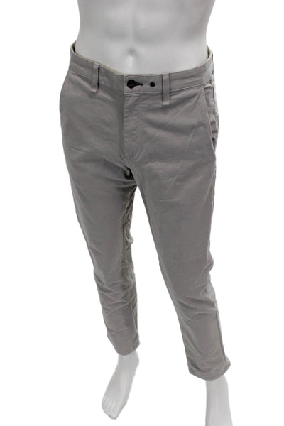 Rag & Bone Mens Gray Cotton Chinos Button Fly Size 31