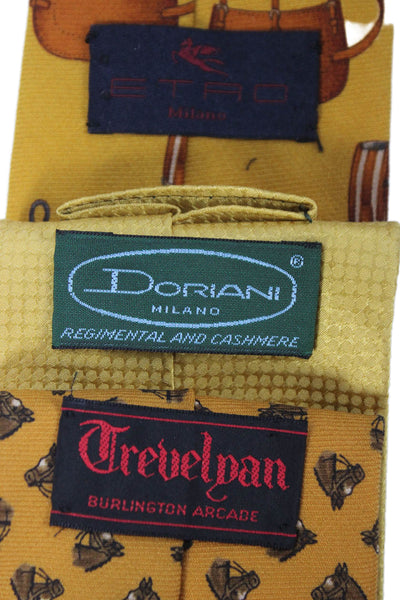 Etro Trevelpan Doriani Mens Silk Neckties Multi Colored Lot 3