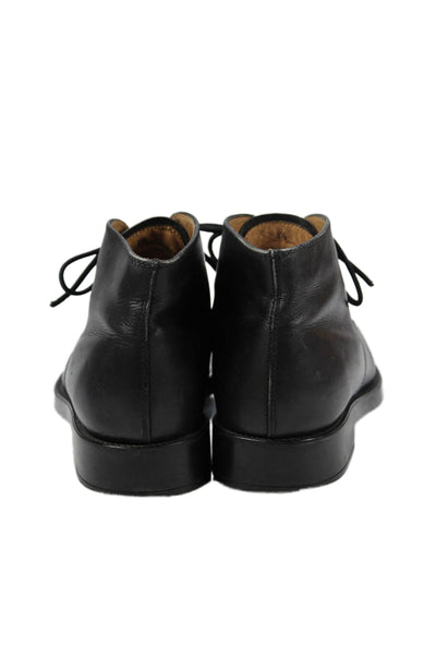 Tods Mens Leather Lace Up Chukka Ankle Boots Black Size 8.5