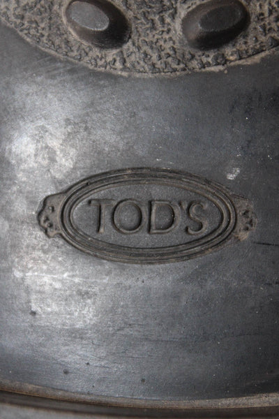 Tods Mens Leather Lace Up Chukka Ankle Boots Black Size 8.5