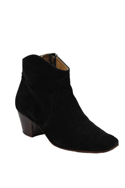 Isabel Marant Etoile Womens Suede Zip Up Gaucho Ankle Boots Black Size 38 8