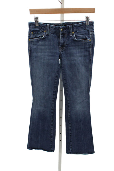 7 For All Mankind Womens Bootcut Jeans Blue Cotton Size 25