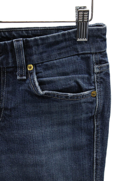 7 For All Mankind Womens Bootcut Jeans Blue Cotton Size 25