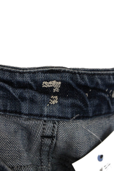7 For All Mankind Womens Bootcut Jeans Blue Cotton Size 25