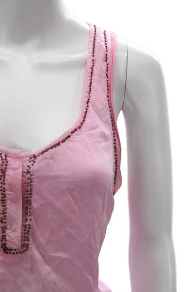 Zadig & Voltaire Women Camisole Pink Lyocell Scoop Neck Sleeveless Size S