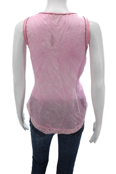 Zadig & Voltaire Women Camisole Pink Lyocell Scoop Neck Sleeveless Size S