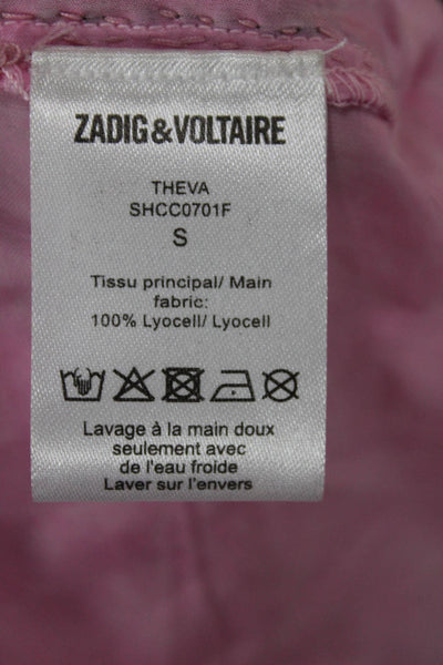 Zadig & Voltaire Women Camisole Pink Lyocell Scoop Neck Sleeveless Size S