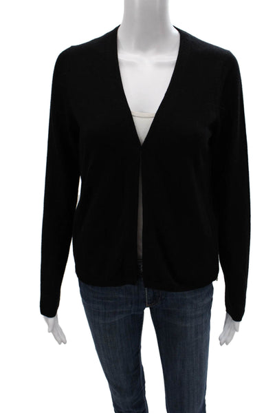 Maje Womens Black V Neck Long Sleeve Cardigan Size 2