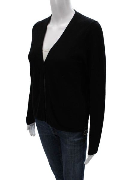 Maje Womens Black V Neck Long Sleeve Cardigan Size 2