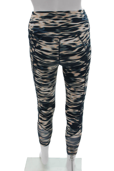 Sweaty Betty Womens Ankle Leggings Beige Animal Print Athleisure Size XS