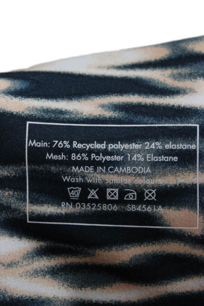 Sweaty Betty Womens Ankle Leggings Beige Animal Print Athleisure Size XS