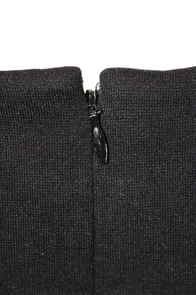 Emmett McCarthy Women Sheath Dress Black Wool Sleeveless Midi Size 6