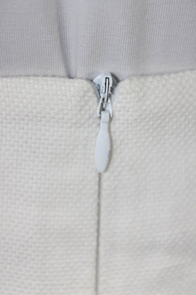 Gerard Darel Womens Mini White Skirt Zip Closure Cotton Blend Size 38
