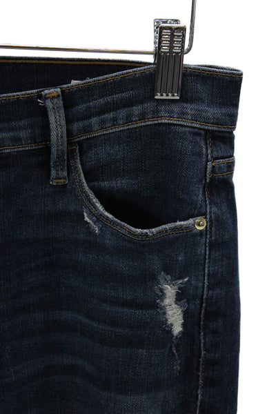 Frame Women Skinny Jeans Blue Mid Rise Button Cotton Size 24