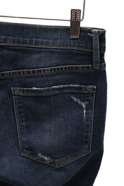 Frame Women Skinny Jeans Blue Mid Rise Button Cotton Size 24