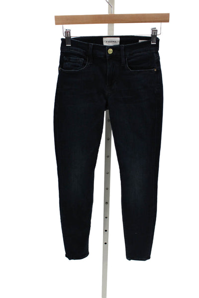 Frame Womens Skinny Jeans Blue Cotton Mid Rise Size 24