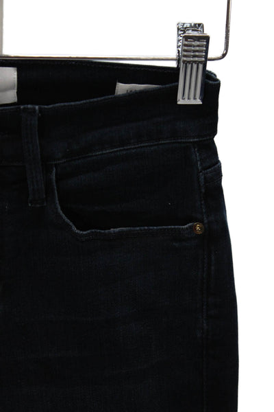 Frame Womens Skinny Jeans Blue Cotton Mid Rise Size 24