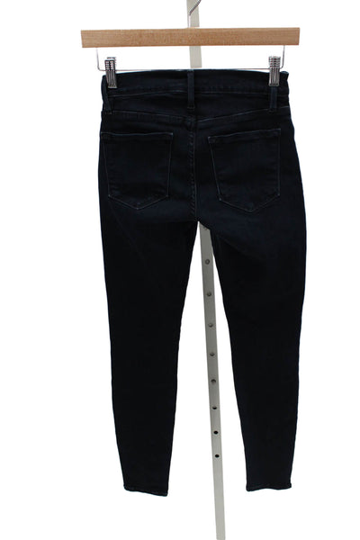 Frame Womens Skinny Jeans Blue Cotton Mid Rise Size 24
