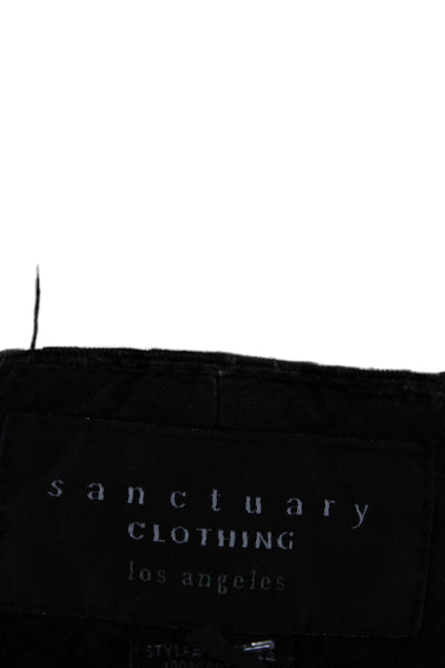 Sanctuary Womens Cargo Cotton Shorts Black Size 27