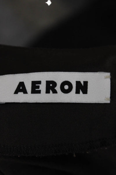 Aeron Womens Shift Dress Brown Long Sleeve Scoop Neck Size 38