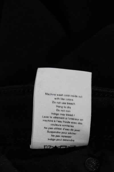 Rag & Bone Women Skinny Jeans Black Low Rise Button Cotton Size 24