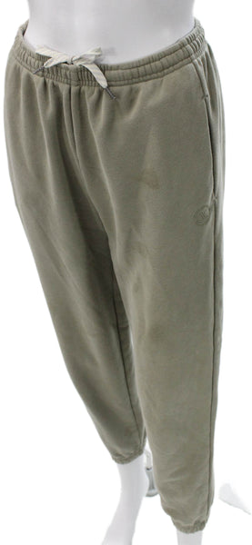 Vuori Unisex Adults Sweatpants Green Drawstring 70% Cotton Size XS