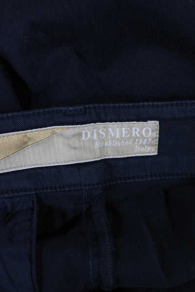 Dismero Women Cropped Blue Cotton Pants Button Size 27