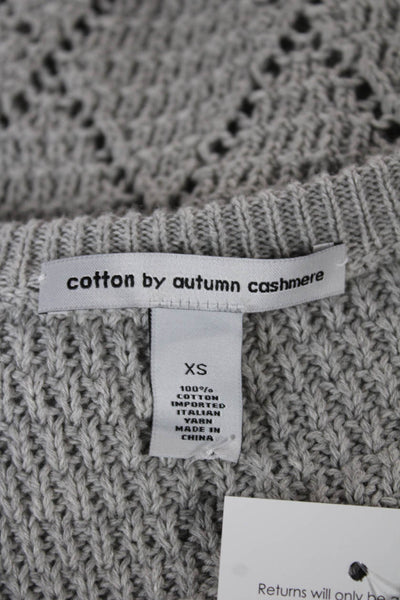 Cotton By Autumn Cashmere Womens Sleeveless Basic Tank Gray Geometric Size XS