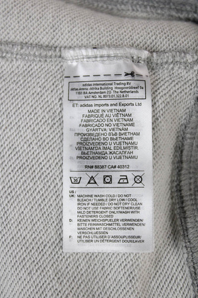 Adidas by Stella McCartney Womens Full Zip Hoodie Gray Cotton Size 2XS