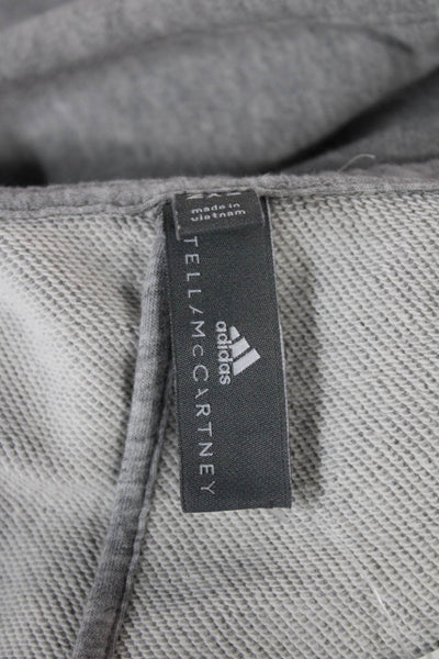 Adidas by Stella McCartney Womens Full Zip Hoodie Gray Cotton Size 2XS