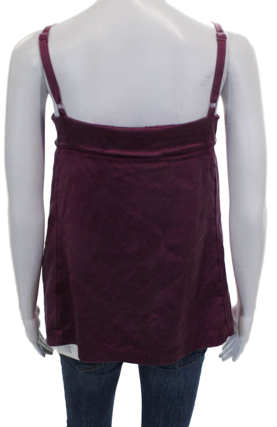 Eileen Fisher Women Silk Purple Scoop Neck Tank Sleeveless Size M