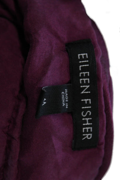 Eileen Fisher Women Silk Purple Scoop Neck Tank Sleeveless Size M